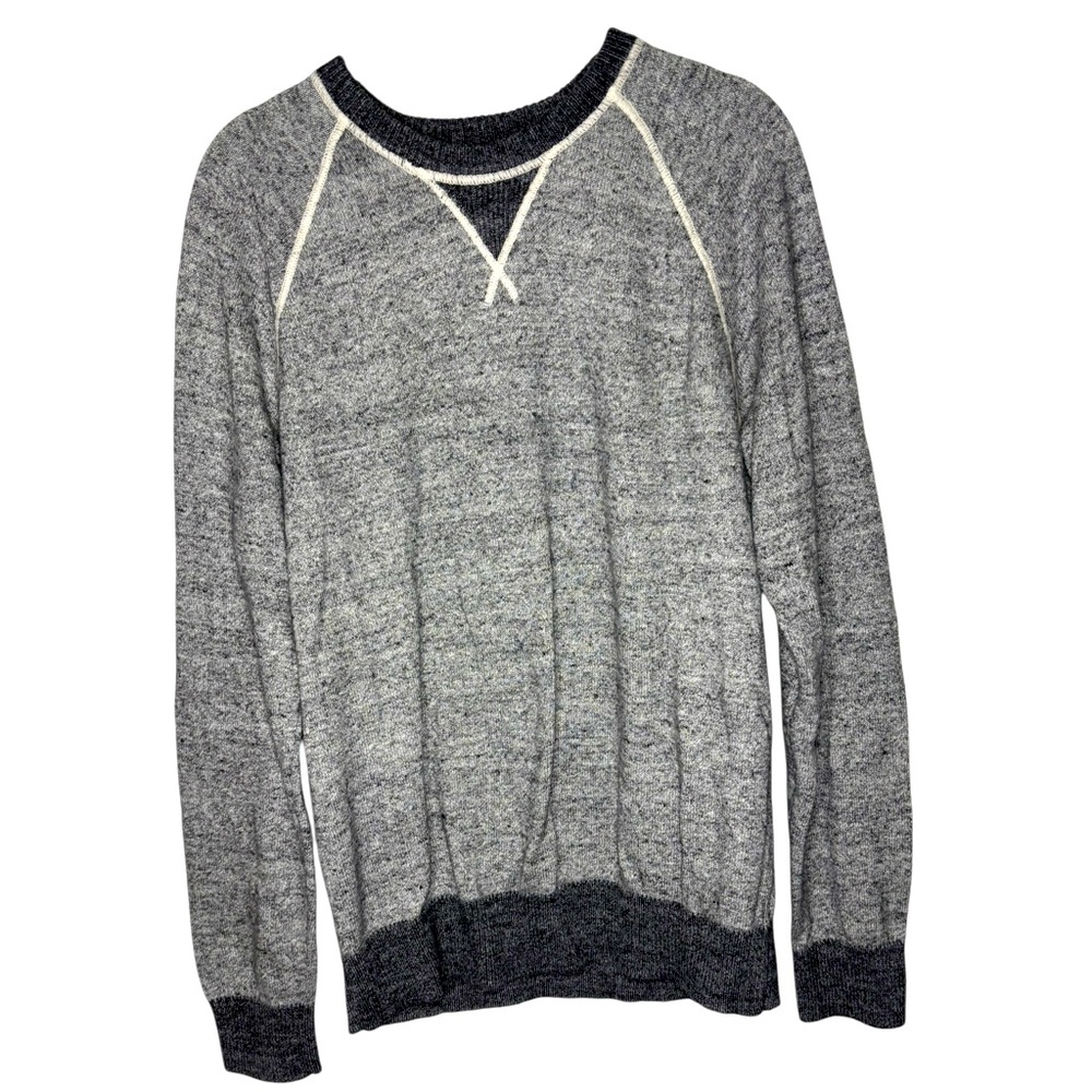 Men's Size L Gap Light Gray Heather 100%Cotton Sweater